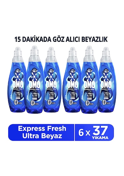 Omo Express Fresh Ultra Beyaz Sıvı Çamaşır Deterjanı 1480 Ml X 6 Adet 1480 ML