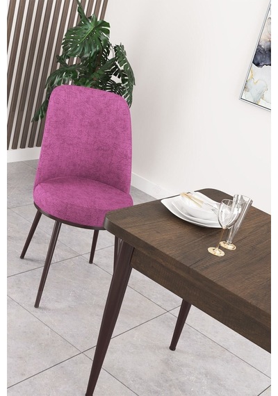 Canisa Concept Nil Serisi 70x110 Sabit Mutfak Masası Takımı Barok Desen Masa 4 Mor Sandalye Mor Canisa Concept Nil Serisi 70x110 Sabit Mutfak Masası Takımı Barok Desen Masa 4 Mor Sandalye Mor