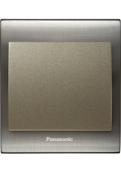 Viko Panasonic Thea Blu Tekli Anahtar Çerçeve Inox+beyaz, Kapak Dore