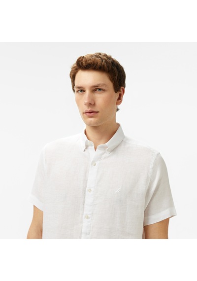 Nautica Erkek Beyaz Classic Fit Gömlek Düz W55100t Beyaz