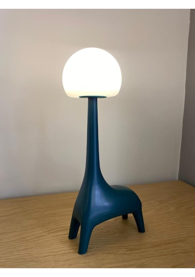 Ilgaz Aydınlatma Zürafa Şekli Şarj Edilebilir Bluetoothlu Atmosfer Led Masa Lambası Çocuk Odası Çalışma Masası Bebek Odası Lacivert