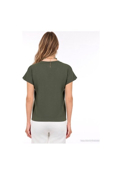 Yargıcı Regular V Yaka Kısa Kol T-shirt 26kkts9023x 007 Haki