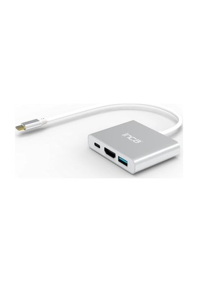 Inca Itpc-04txt Type-c Hub, 4k 30hz Hdmı, Usb 3.0, 100w Pd, Alüminyum Kasa