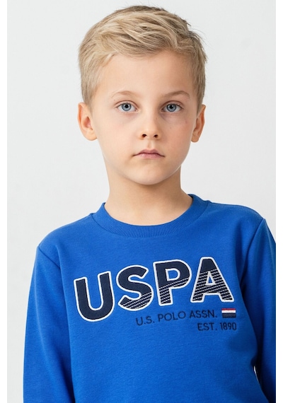 U.S. Polo Assn. Erkek Çocuk Nakışlı Mavi Uzun Kol Eşofman Takımı Us2627-c-v2 Us2627-c-v2