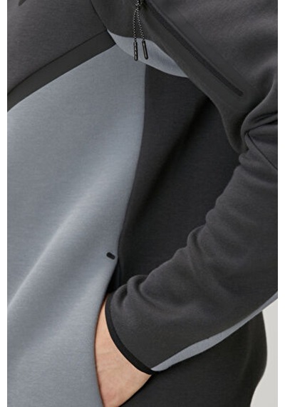 Nike Tech Fleece Full Zip Windrunner Hoodie Kapüşonlu Unisex Sweatshirt Antrasit Antrasit