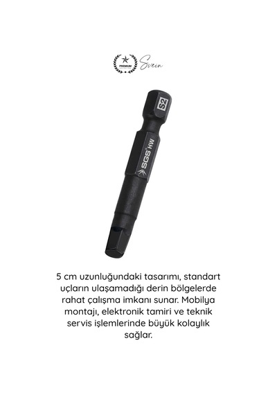 Allen 4 Mm Allen Bits Uç 5 Cm S2 Çelik Profesyonel Alyan Tornavida Ucu Manyetik Altıgen Vida Sökme