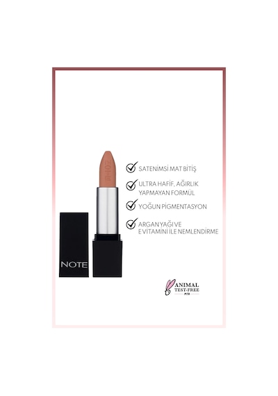 Note Cosmetique Mattever Lipstick Yarı Mat Saten Bitişli Ruj 03 Ethereal - Açık Nude
