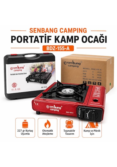 Tubshop Tekli Portatif Ocak Kırmızı