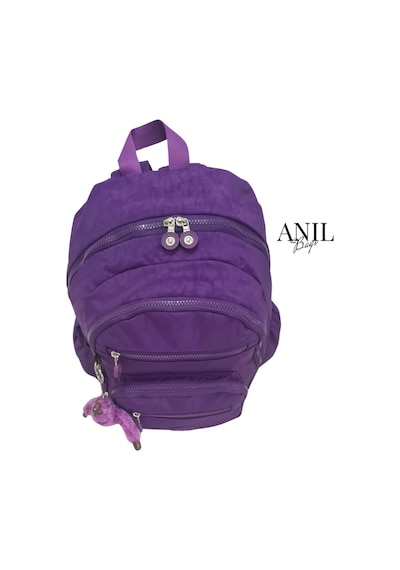 Anılbags Krinkıl Mor Kumaş Suya Dayanıklı Klinkır Sırt Çantası/laptop Mor