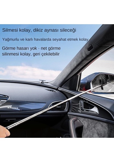 Mucit Home Uzayabilir 1m Teleskopik Araba Cam Sileceği Yan Dikiz Aynası Çekeceği Araç Ayna Çekecek