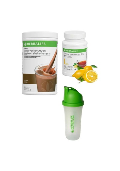 Herbalife Çikolatalı Shake 50 Gr Limon Aromalı Çay Ve Shaker