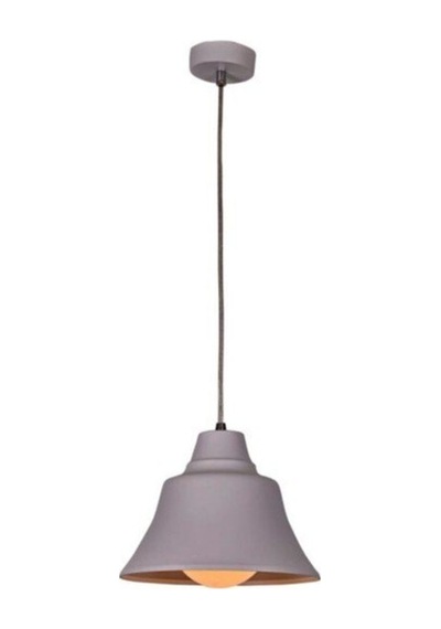 Riolight Retro Gri Içi Beyaz Tekli Metal Sarkıt Avize Çap:22Cm