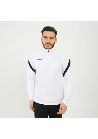Tryon Beyaz - Siyah Erkek Futbol Kamp Sweat Kamp Eşofman Evo Pro 001