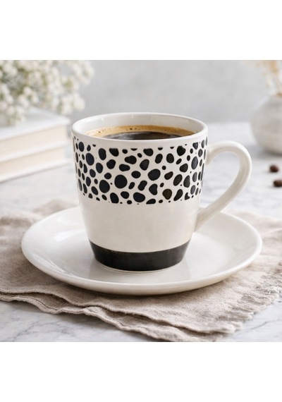 Logonuza Özel 10 Kutu Kahve Hediye Seti French Press, Fincan, Mum Ve Biblo Seti Beyaz