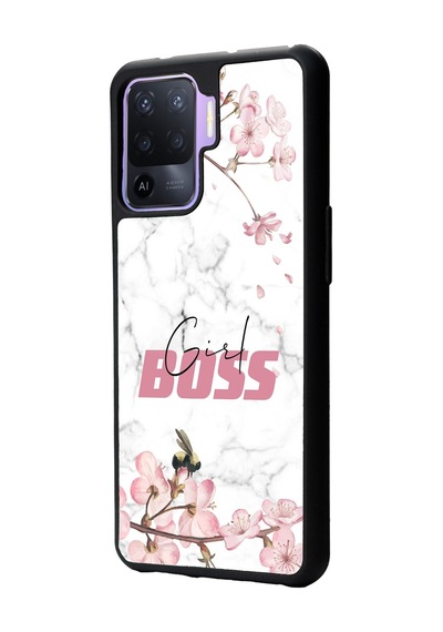 Oppo Reno5lite Sakura Girl Boss Tasarımlı Glossy Telefon Kılıfı Çok Renkli