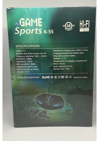 K55 Tws Bluetooth 5.0 Mikrofonlu Kablosuz Kulak İçi Kulaklık