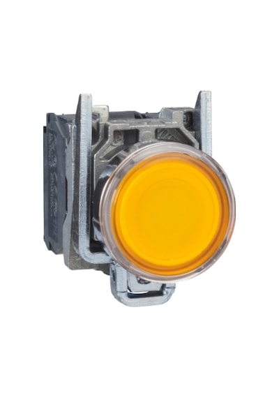 Schneıder XB4BW35B5 1Na +1Nk 24V Led Işıklı Yaylı Buton Sarı