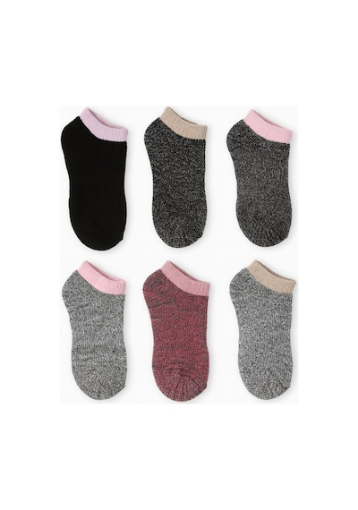 Socks 6 Çift Kadın Ekstra Kalın Termal Havlu Kendinden Desenli Patik Çorap Çok Renkli Socks 6 Çift Kadın Ekstra Kalın Termal Havlu Kendinden Desenli Patik Çorap Çok Renkli