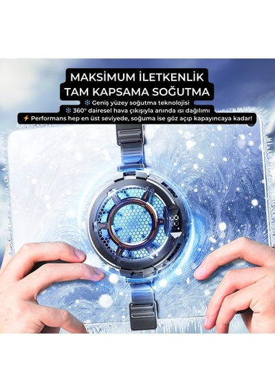 Coofbe Göstergeli 3mod Turbo Fan 4800rpm 30w Telefon Tablet Soğutucu Radyatör Tüm Tabletlere Uyumlu
