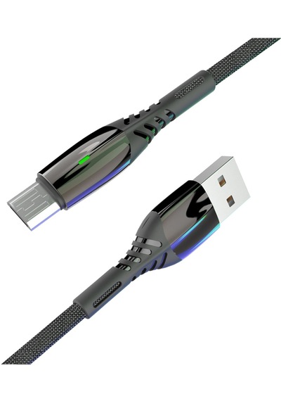 Konfulon S91 Ledli Micro Usb Kablo 1m 2.4a Ilkeshop - 5 - Siyah