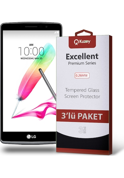 LG G4 ile Uyumlu Kırılmaz Cam Ekran Koruyucu Ekonomik 3'lü Paket