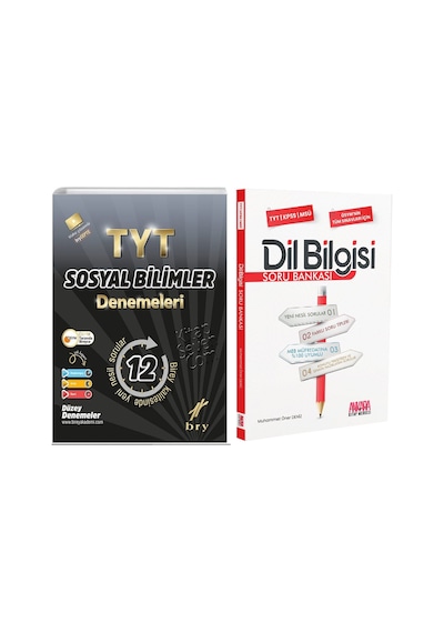Birey Yayınları Tyt Sosyal Bilimler Deneme Ve Akm Dil Bilgisi Soru Bankası Seti 2 Kitap