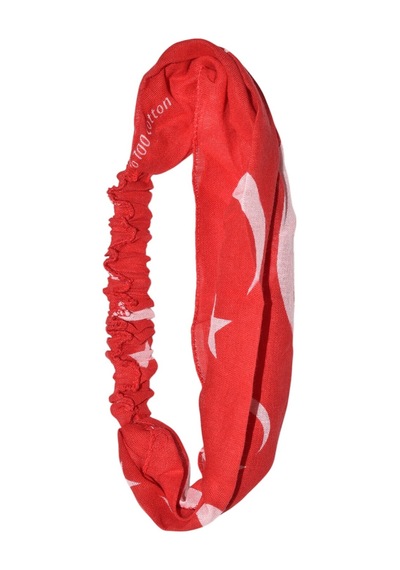 Lastikli Paraşüt Bandana Türk Bayrağı 29 Ekim 23 Nisan 19 Mayıs Kırmızı