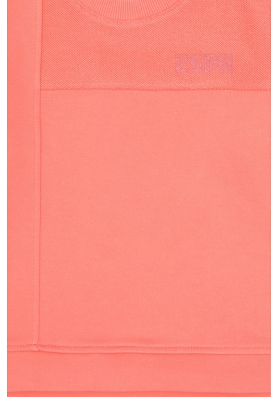 U.S. Polo Assn. Kız Çocuk Neon Pembe Bisiklet Yaka Sweatshirt 50317991-VR105