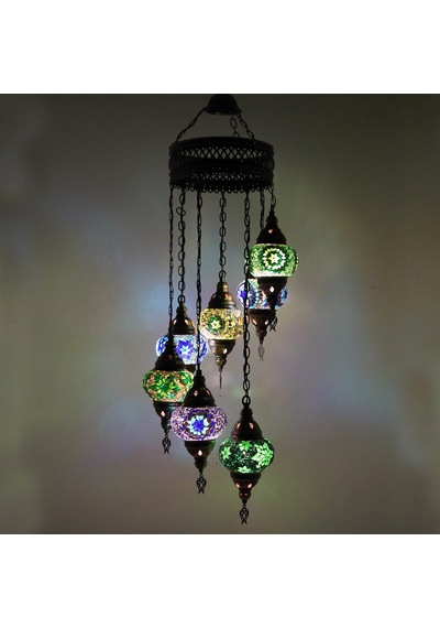 Dekoratif MOZAİK AVİZE HELEZON TARZI SARKIT