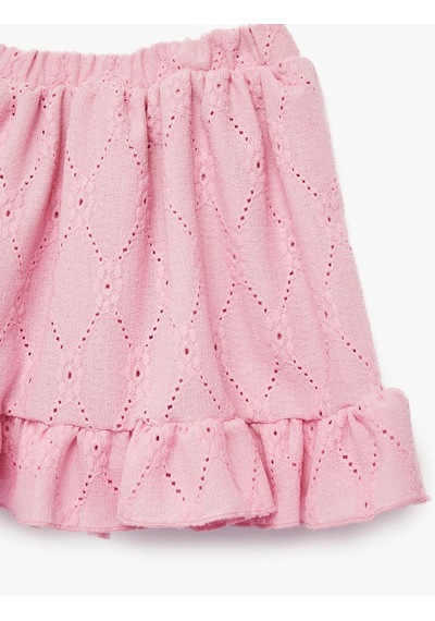 Koton Fırfırlı Pembe Kız Bebek Etek 6smg70007ak Pembe