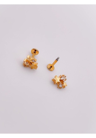 Lexroo Taşlı Yıldız Kümesi Kıkırdak Helix Tragus Piercing 1adet Çok Renkli