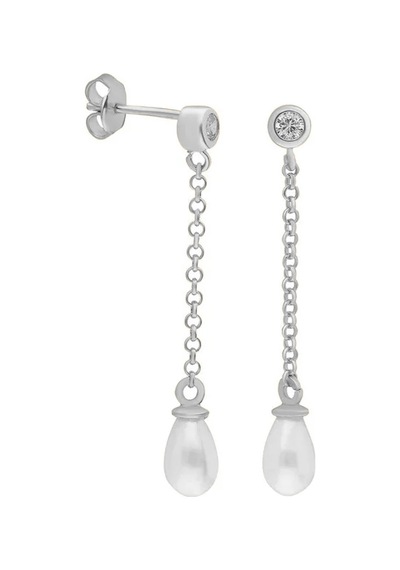 İncili Askılı Küpe 717136 Silver Gümüş