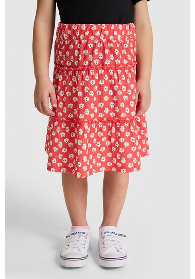 U.s. Polo Assn. Kız Çocuk Kırmızı Etek Örme 50325669-vr213 Rısk Red