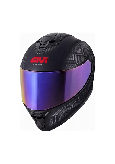 Gıvı 50.x Snake Mat Karbon Kask Gökkuşağı Vizör Tek Renk