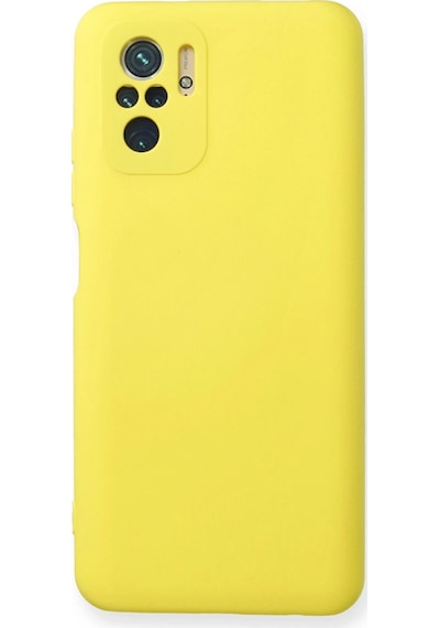 Uryport Xiaomi Redmi Note 10 Kılıf Nano İçi Kadife Silikon - Sarı