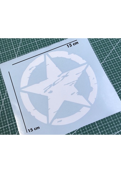 Deeb Army Honda Pcx Yıldız Sticker Etiket Mat Beyaz 2 Adet