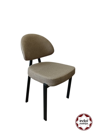 Evko Mobilya Damla Sandalye, Mutfak Salon Sandalyesi, 2 Adet Sandalye, Metal Sandalye, Yemek Sandalyesi, Otel Cafe Restoran Sandalyesi Kahverengi