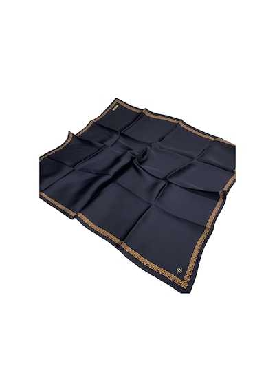 Armine İpek Eşarp 2025 Kış - 9260-09 Lacivert Twill Lacivert Gold