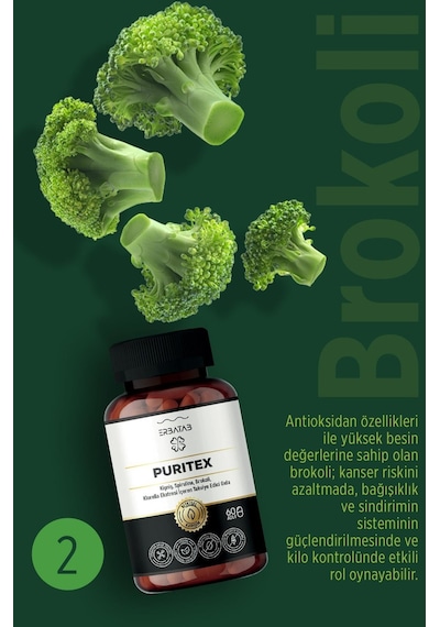 Erbatab Puritex Takviye Edici Gıda 60 Kapsül