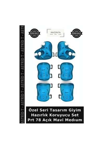 Özel Seri Tasarım Giyim Hazırlık Koruyucu Set Prt 78 Açık Mavi Medıum