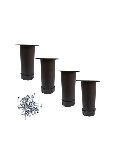 Tablalı Metal Baza Kanepe Dolap Tezgah Mobilya Baza Ayağı Siyah 8 Cm 4 Adet Siyah Diğer