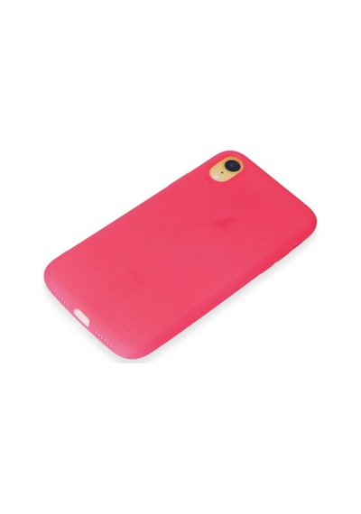 Apple iPhone Uyumlu-  Xr Kılıf First Silikon - Pembe Çok Renkli