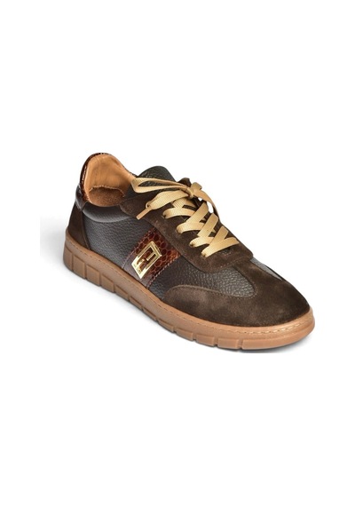 Fox Shoes Z555101061 Kahverengi Hakiki Süet Deri Spor Ayakkabı Sneakers