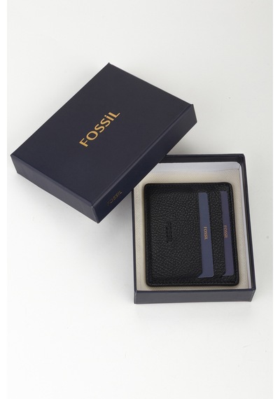 Fossil %100 Hakiki Deri Unisex El Portföyü Cüzdan Siyah Siyah