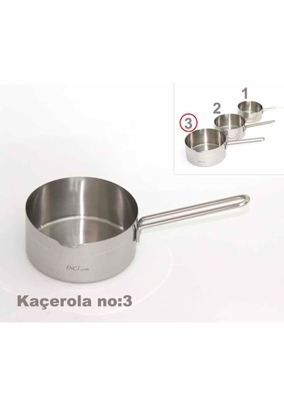 Ayrex 16 Cm Kaçerola Derin Sütlük 304 Kalite Paslanmaz Çelik Ömür Boyu Garantili 18/10 Cr Ni Diğer