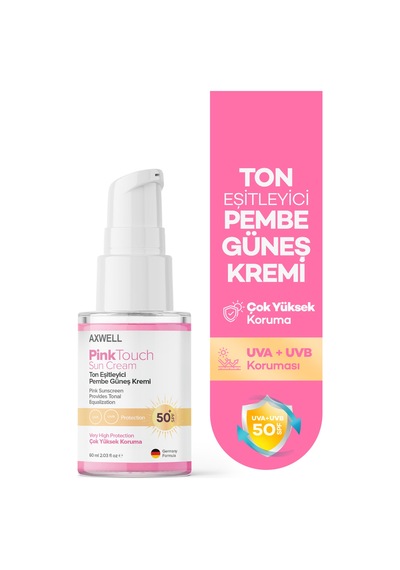 Axwell Premium Pinktouch Ton Eşitleyici Pembe Güneş Kremi SPF50+ 60 ML