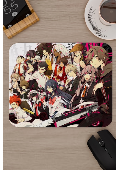Danganronpa Kaymaz Dikişli Kauçuk Oyuncu Mousepad V1 - 22x18 Gaming Mouse Pad Fare Altlığı