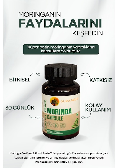 Moringa Kapsül 400 Mg, 30 Gün