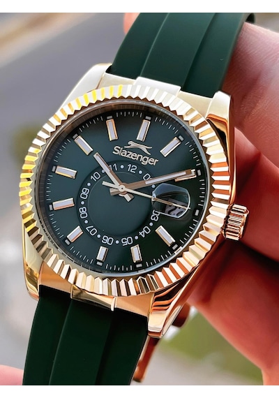 Slazenger Silikon Kordon İç Fonksiyonları Aktif 10 Atm Suya Dayanıklı Erkek Kol Saati Esl.09.2514.04 Sarı