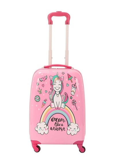 Mçs Baskılı Abs Çocuk Valizi V307 Pembe-unıcorn Baskı